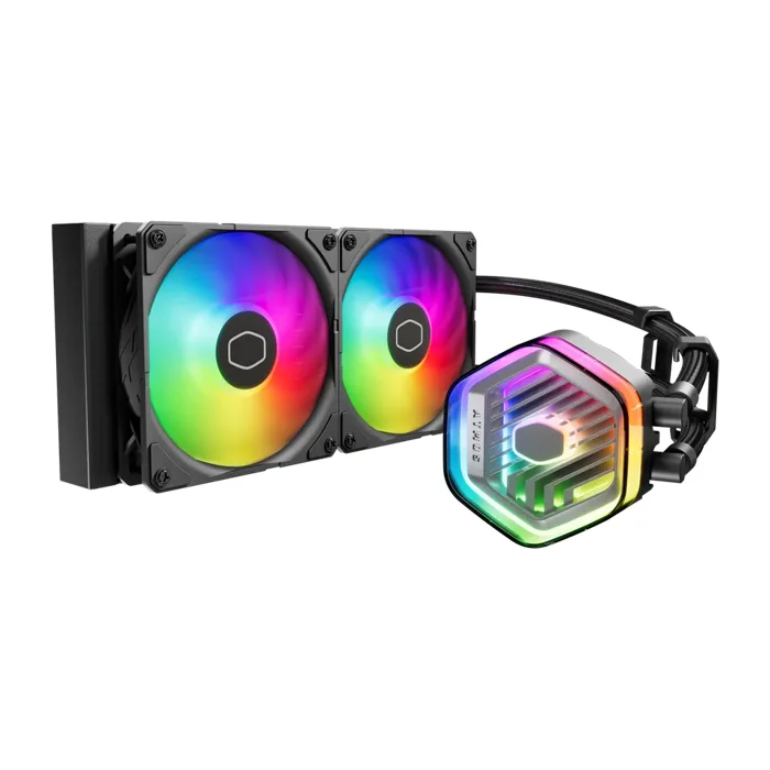 Cooler Master MLX-D24M-A25PZ-R1 MasterLiquid 240 Atmos 240mm ARGB Black Liquid CPU Cooler - RIG-MLX-D24M-A25PZ-R1