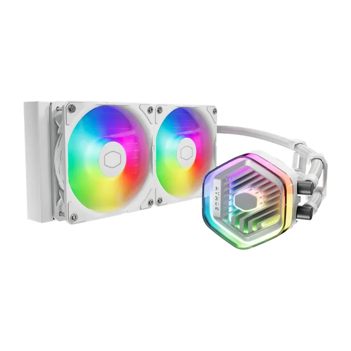 Cooler Master MLX-D24M-A25PZ-RW MasterLiquid 240 Atmos 240mm ARGB White Liquid CPU Cooler - RIG-MLX-D24M-A25PZ-RW