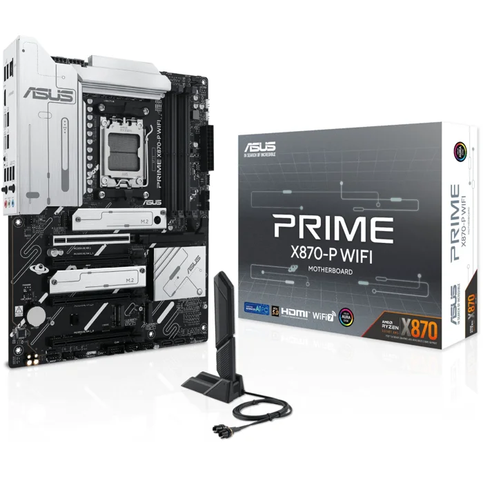 ASUS Prime X870-P WIFI AMD X870 Ryzen Socket AM5 ATX Desktop Motherboard - RIG-PRIME X870-P WIFI