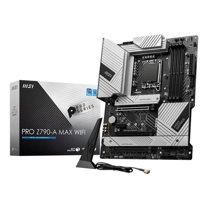MSI PRO Z790-A MAX WIFI Intel Z790 Raptor Lake LGA 1700 ATX DDR5 Desktop Motherboard - RIG-PRO Z790-A MAX WIFI