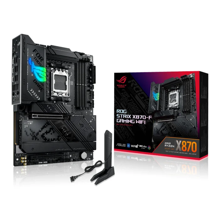 ASUS ROG Strix X870-F Gaming WIFI AMD X870 Ryzen Socket AM5 ATX Desktop Motherboard - RIG-STRIX X870-F GAMING WIFI