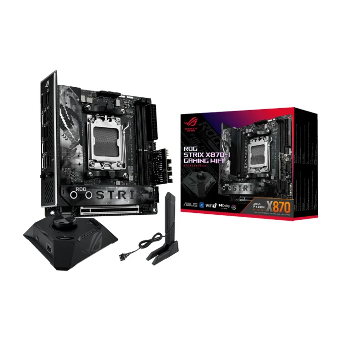 ASUS ROG STRIX X870-I GAMING WIFI AMD X870 Ryzen Socket AM5 Mini-ITX Desktop Motherboard - RIG-STRIX X870-I GAMING WIFI