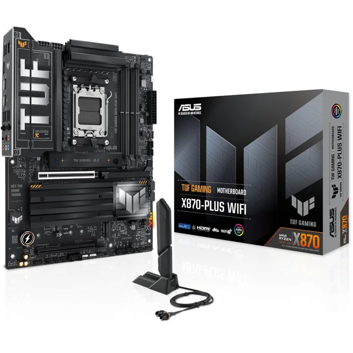 ASUS TUF Gaming X870-PLUS WIFI AMD X870 Ryzen Socket AM5 ATX Desktop Motherboard - RIG-TUF GAMING X870-PLUS WIFI