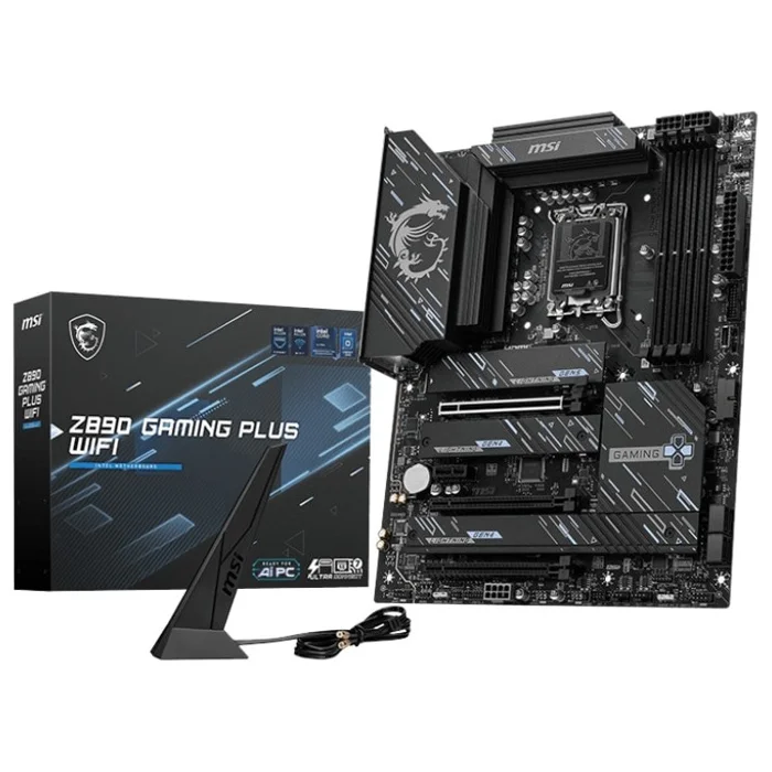 MSI Z890 GAMING PLUS WIFI Intel Z890 Arrow Lake LGA1851 ATX Desktop Motherboard - RIG-Z890 GAMING PLUS WIFI