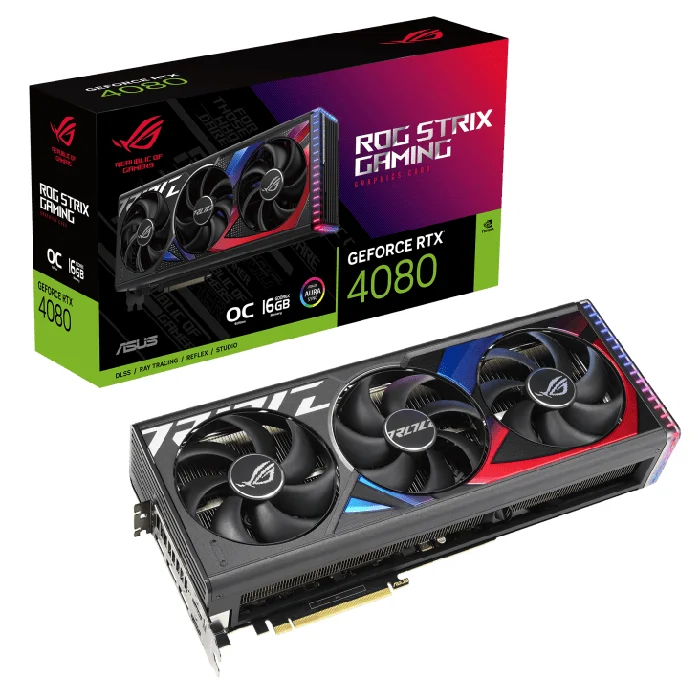 Asus ROG STRIX GeForce RTX 4080 OC Edition 16GB Graphics Card - ROG-STRIX-RTX4080-O16G-GAMING