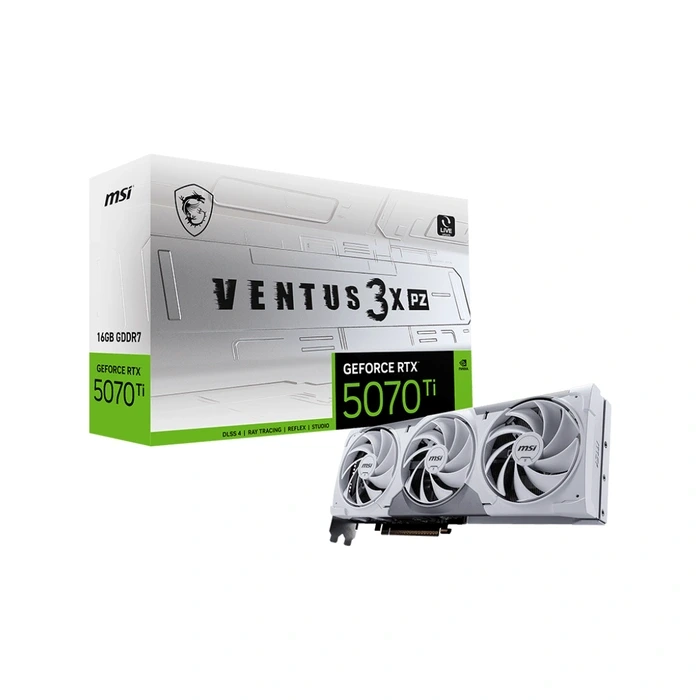 MSI NVIDIA GeForce RTX 5070 Ti 16G VENTUS 3X PZ 16GB GDDR7 256-bit Graphics Card