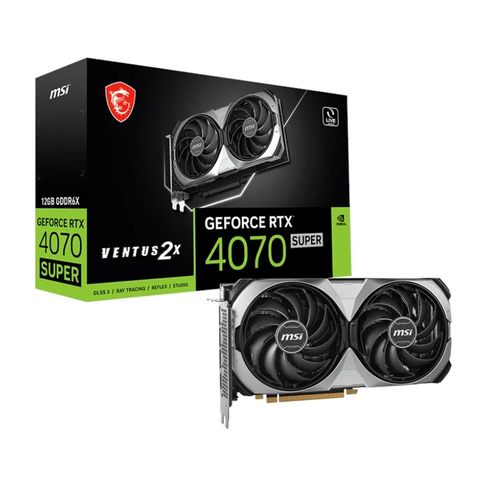 MSI GeForce RTX 4070 SUPER VENTUS 2X 12GB Graphics Card - RTX4070SUPER12GVENTUS2XOC