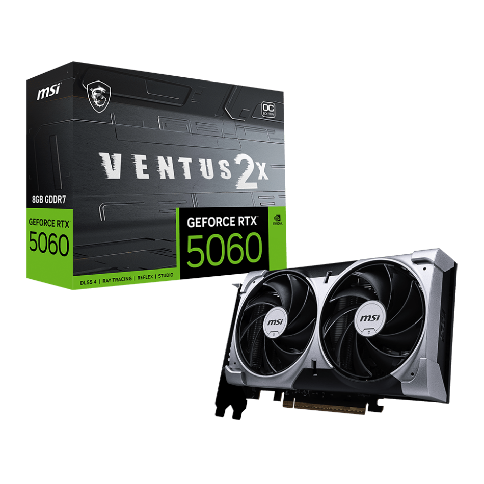 MSI GeForce RTX 5060 VENTUS 2X OC 8GB Graphics Card