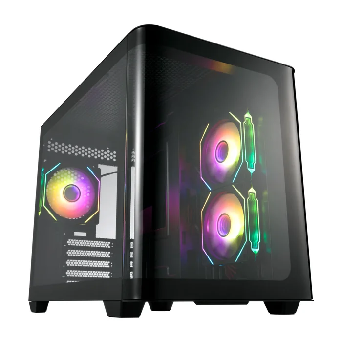 FSP S380 ARGB m-ATX Mid Tower Tempered Glass Gaming Case - RIG-S380-BA