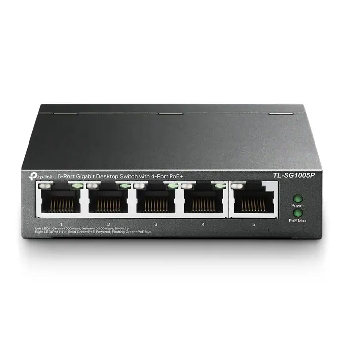 TP-Link TL-SG1005P 5-Port Gigabit Desktop Switch - TL-SG1005P