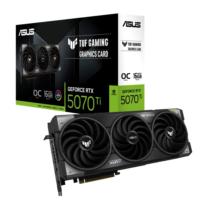 Asus GeForce RTX 5070 Ti TUF GAMING OC 16GB Graphics Card - TUF-RTX5070TI-O16G-GAMING