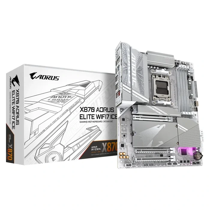 Gigabyte X870 AORUS ELITE X3D ICE WIFI7 ATX AM5 Motherboard