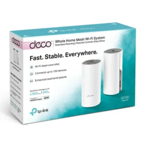 TP-Link Deco E4 AC1200 Whole Home Mesh WiFi System (2-Pack) - DECO-E4-2-PACK