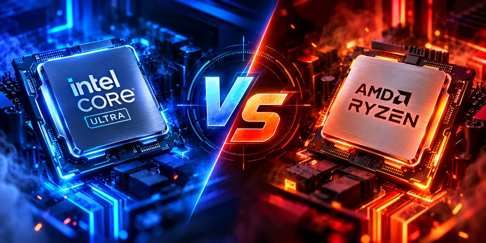 Comparison between Intel Core Ultra and AMD Ryzen 9000 gaming processors