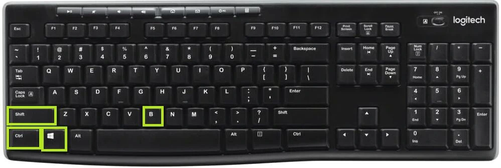 The easiest way to reset your graphics driver is through a keyboard shortcut, using the Windows key and Ctrl + Shift + B on your keyboard.