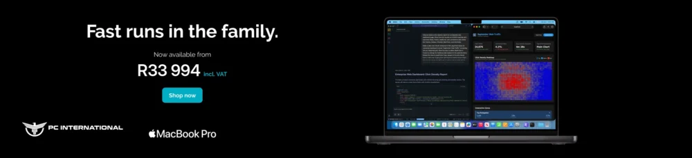 Apple MacBook Pro 14-inch with M5, available from R33 994 incl. VAT at PC International