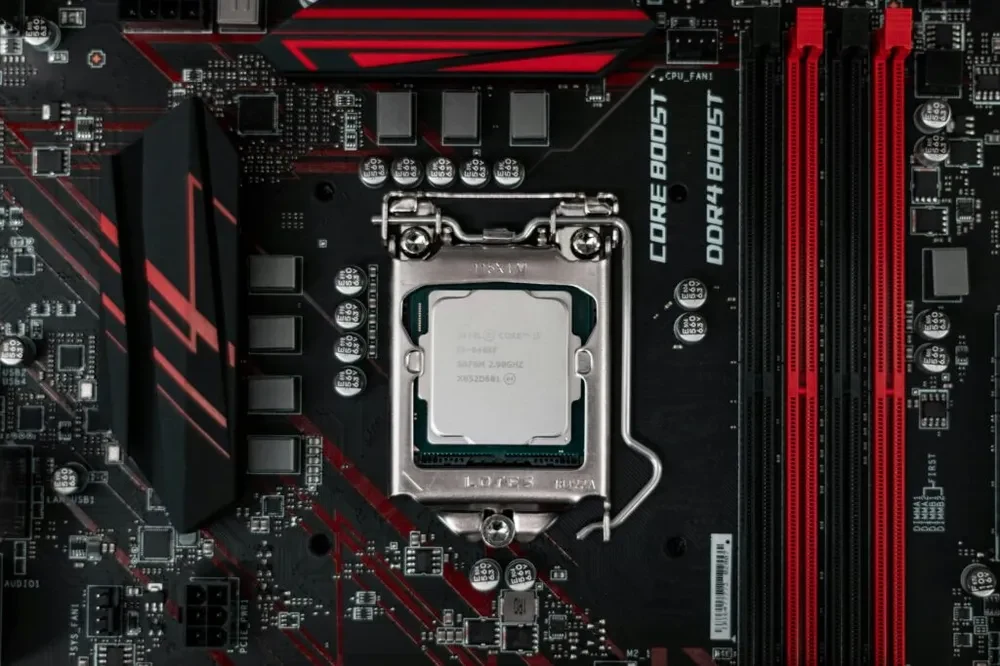 DDR4 Motherboard closeup