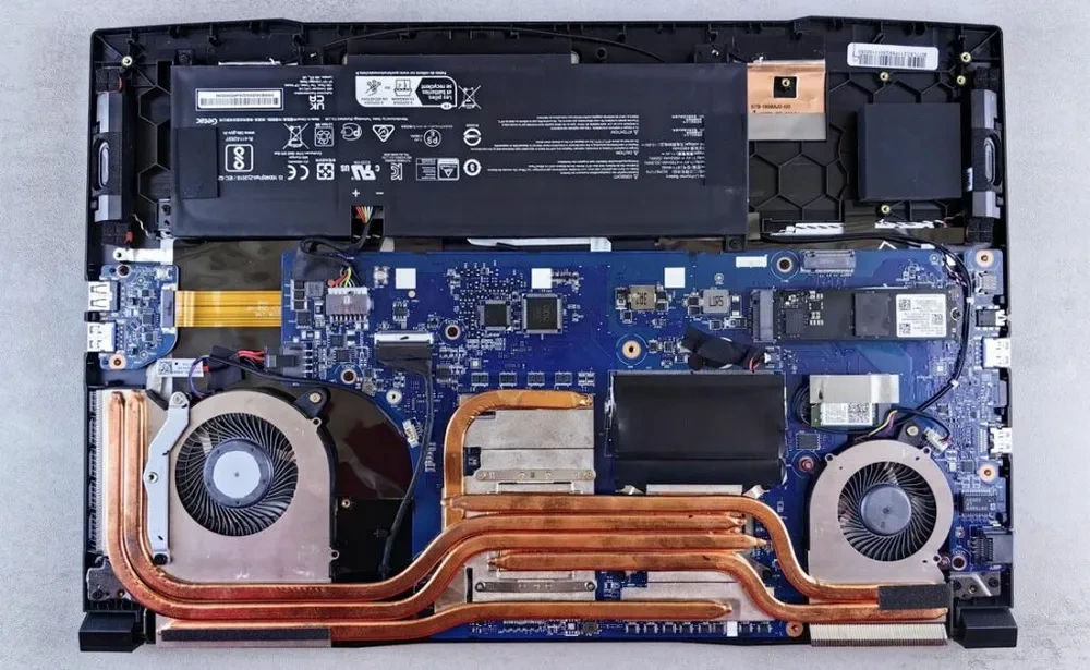 Inside of a laptop