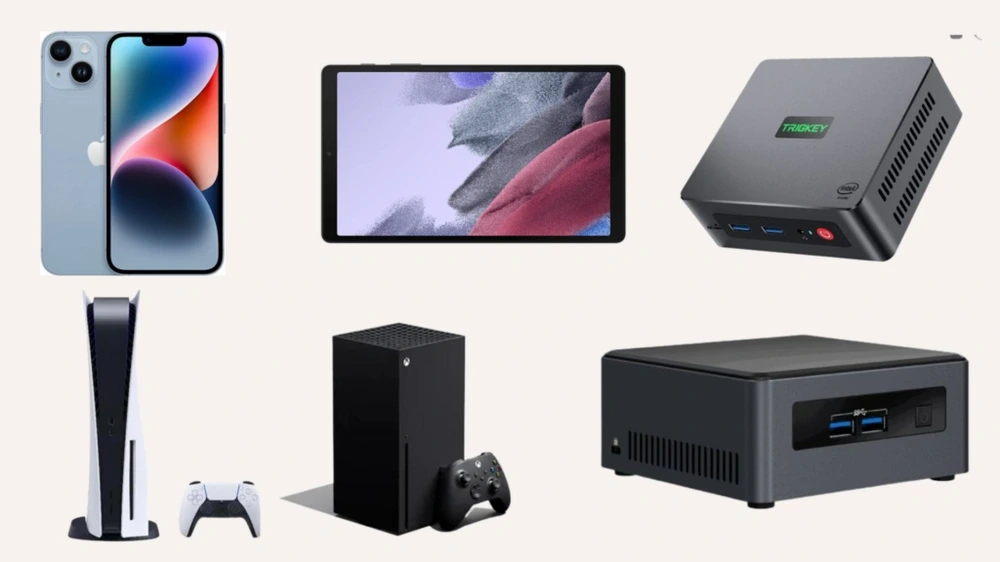 Displays of Mini PCs, consoles and tablets